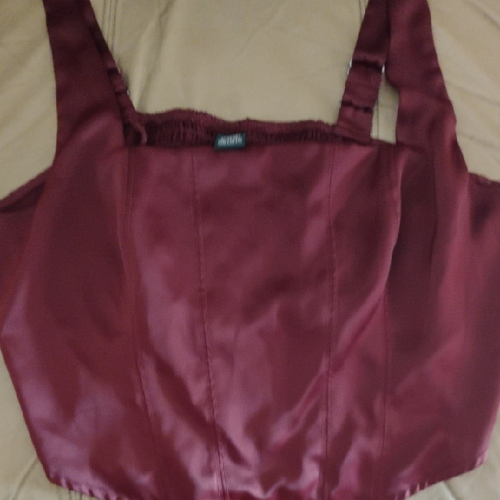 Wild Fable Maroon Corset Top